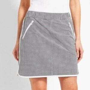 EUC Women's T by TALBOTS Pull-On Gingham Golf‎ Tennis Mini Skort | Size M